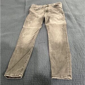 Dark grey distressed Zara jeans